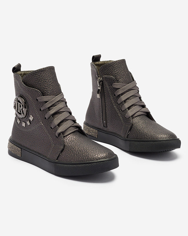 Graphite Mädchenstiefel mit Arikki-Dekoration - Schuhe