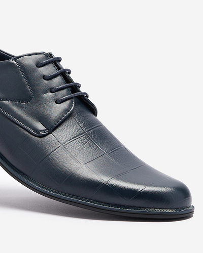 Темно-сині елегантні чоловічі напівчеревики Elfobs - Взуття