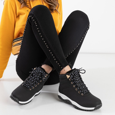 Жіночі черевики-трапери з екошкіри у чорному кольорі Filisa - Взуття