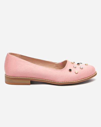 Damen-Ballerinas in Rosa mit Coinel-Perlen - Schuhe