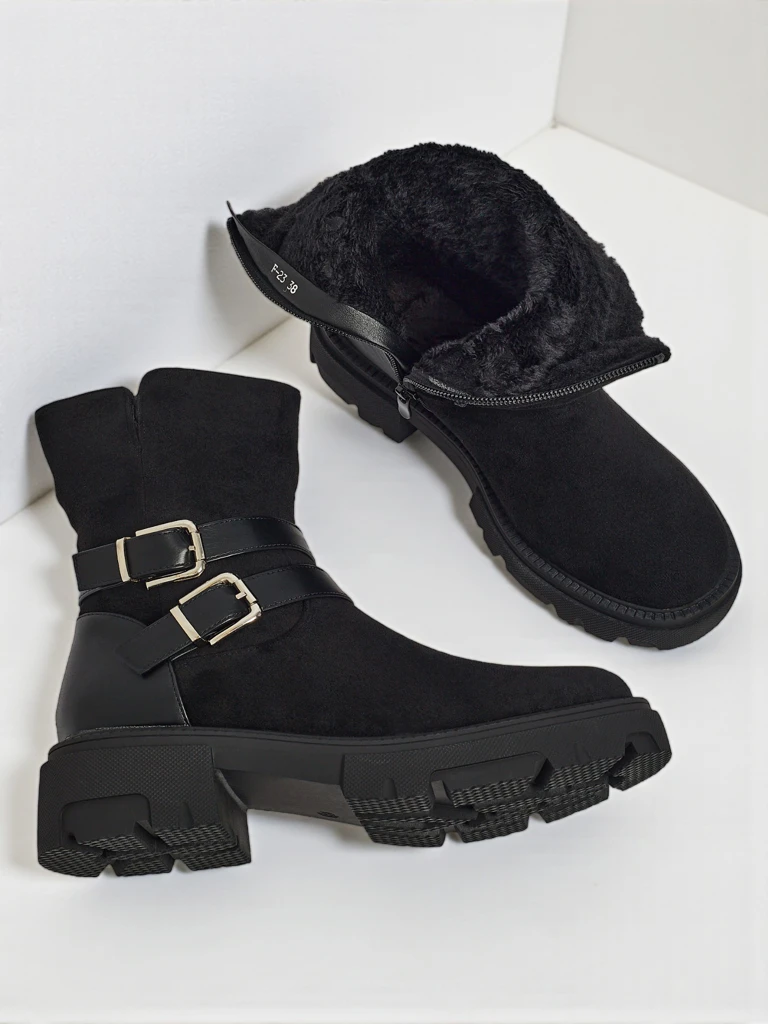 Höhere Damenstiefeletten aus Öko-Wildleder Callire