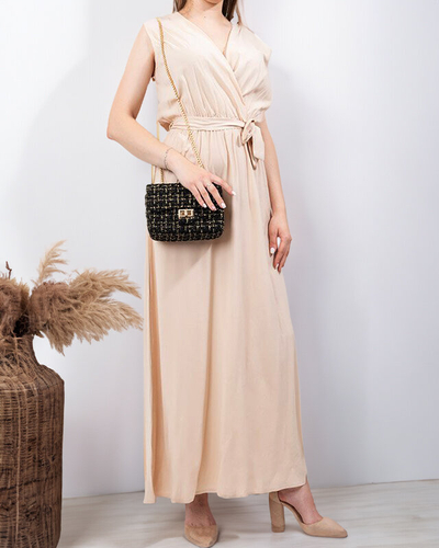 Beige Damen Maxikleid - Kleidung