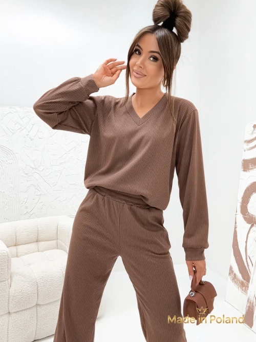 Бавовняний жіночий трикотажний костюм Shadow Line