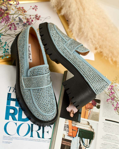 Royalfashion Damen Mokassins mit Zirkonen Epolls