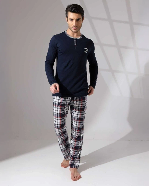 Royalfashion Herren 2-teiliger Pyjama