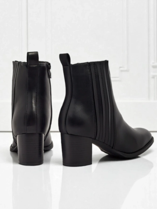 Ботильйони жіночі еко шкіряні на підборах-стовпчику Nerelle