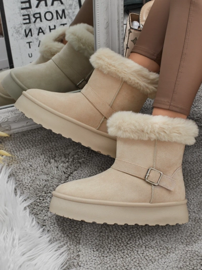 Royalfashion Kurze Damenstiefel a'la Schneestiefel Myrelle