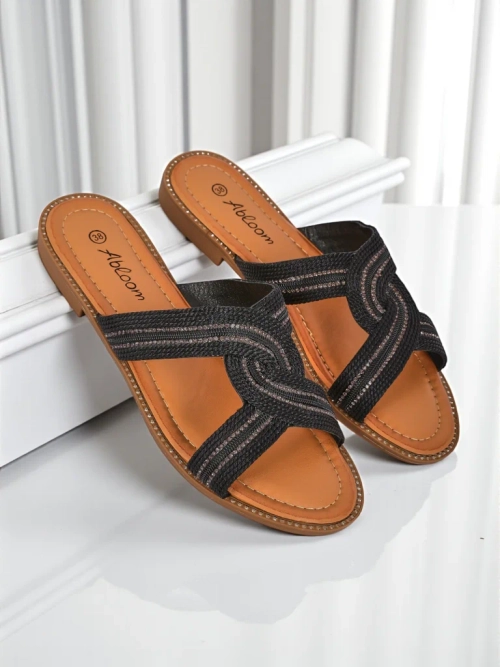 Royalfashion Жіночі шльопанці плетені Woven Breeze