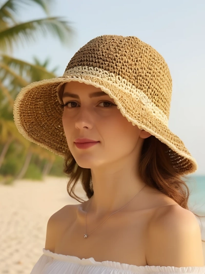 Royalfashion Damen Strohhut Sun Bloom