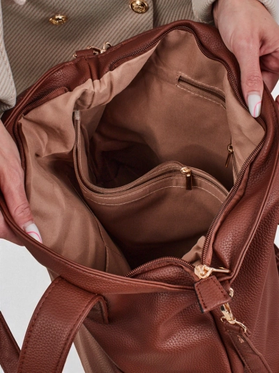 Große Damenhandtasche Shopper Moon Whisper aus Öko-Leder