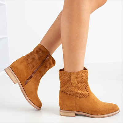 Braune Cowboystiefel mit verdecktem Keil Taize - Footwear