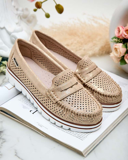 Royalfashion Ажурні жіночі мокасини Leteller