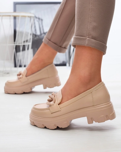 Damen Mokassins in Hellbraun Aromg- Footwear