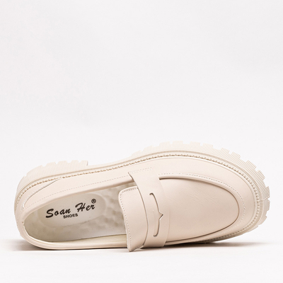 Glatte Givosi-Schuhe für Damen in Creme - Schuhe