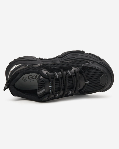 OUTLET Schwarze Sportschuhe für Damen mit Mesh Dewinso - Schuhe