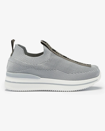Damen Slipper mit Schriftzug in grau Cerppa- Footwear