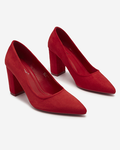 Червоні жіночі туфлі-човники з еко замші Duttos- Footwear