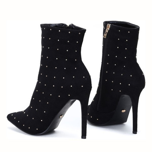 Czarne botki z dżetami Audrey - Obuwie