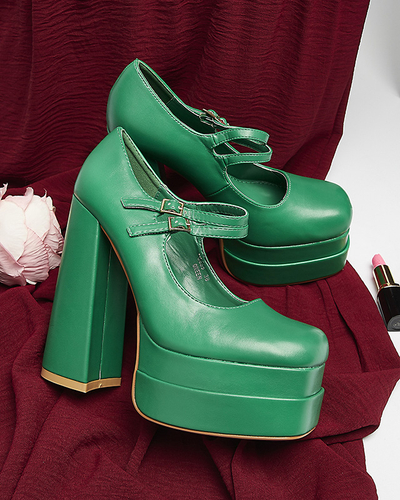 Grüne Damenpumps mit hohem Stiletto Edisa - Schuhe