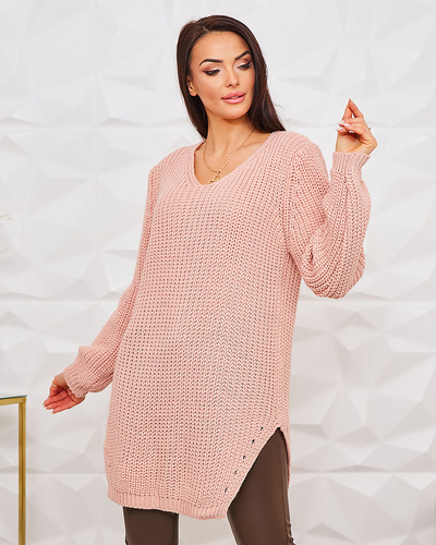 Royalfashion Längerer Damenstrickpullover