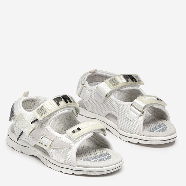 Weiße Kindersandalen mit Netiks-Patches - Schuhe