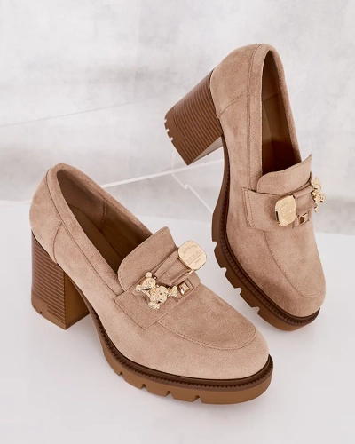 Royalfashion Damen Mokassins auf einem hohen Pfosten Nezii