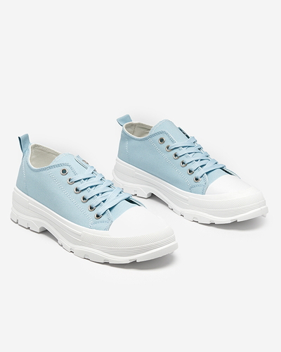 OUTLET Blaue Damen-Sneaker mit höherer Sohle Mytiko - Schuhe