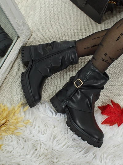 Höhere Damenstiefeletten Lunara aus Öko-Leder