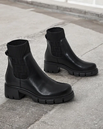 Royalfashion Damen Slip-On Knöchel Stiefel Domixo