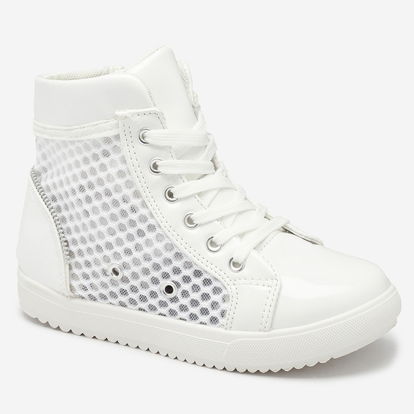 Weiße High-Top-Sneaker für Mädchen Borris- Footwear
