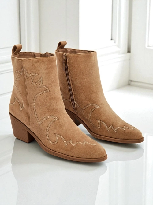 Жіночі ботильйони-ковбойки Velvet Ash – на підборах