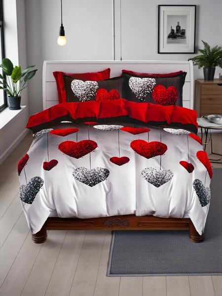 Royalfashion Gemusterte Bettwäsche 160x200 3-TEILIGES Set