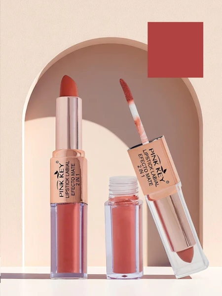 Matt Lippenstift in Stift- und Flüssigform 2-in-1 Strawberry Mousse