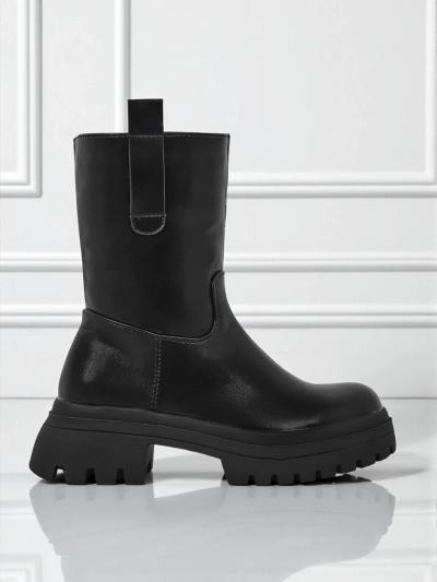 Höhere Damenstiefeletten aus Öko-Leder Scarlet Mist