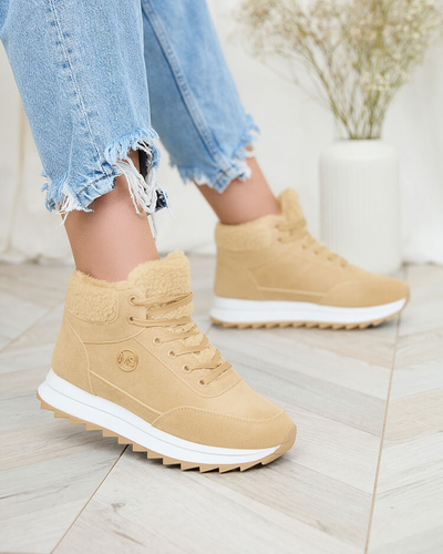 Royalfashion Damen isolierte Sportschuhe in hellbraun Cerrto