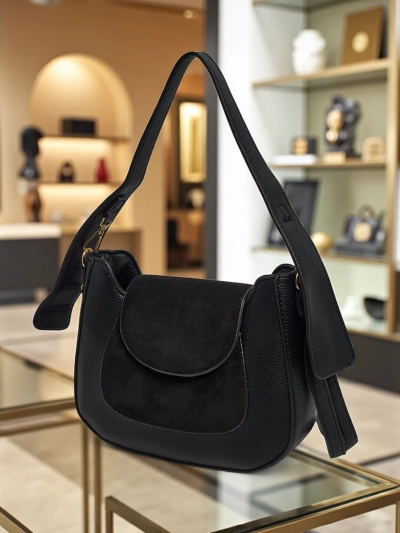 Kleine Damenhandtasche aus Öko-Leder Golden Whisper