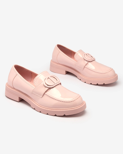 Royalfashion Pink Damen Glidef Lackierte Mokassins