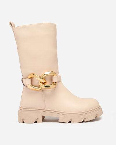 Damen-Stiefelette zum Hineinschlüpfen mit kamelfarbener Mekira-Isolierung - Footwear