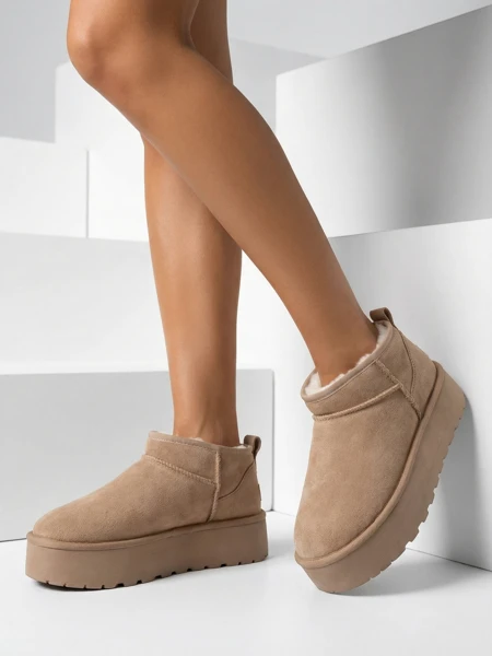 Royalfashion Damen Kurzstiefel a'la Schneestiefel Ozozi