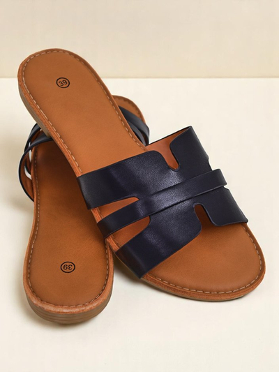 Royalfashion Damen-Pantoletten mit flacher Sohle Livia Soft