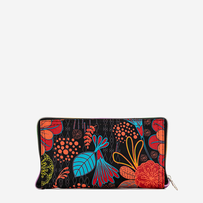 Schwarze faltbare Shopper-Tasche mit farbigem Muster - Zubehör