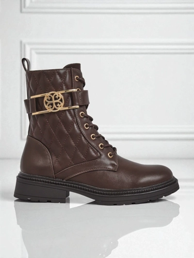 Gesteppte Damen Stiefeletten aus ökologischem Leder Sable Rose
