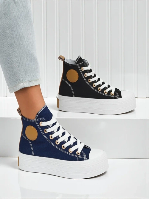 Adelina Capri Гранатові Жіночі Кеди на Плоскій Платформі 4,5 см