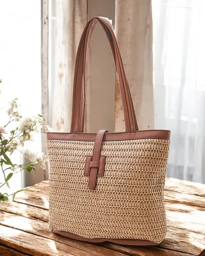 Royalfashion Große Strohtasche für Frauen