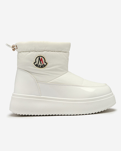 Royalfashion Damen Schlupf-Schneestiefel in weißer Farbe Ademra