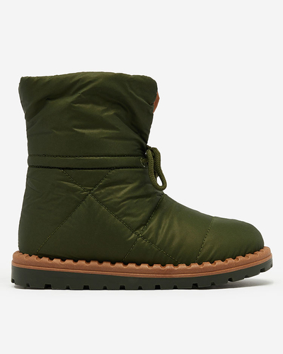 Royalfashion Damen Schlupf-Schneestiefel in grün Nevonsis
