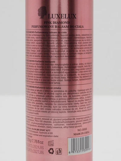 Luxelux Duftender Körperbalsam Pink Diamond 220 g