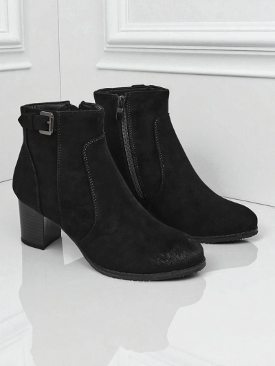 Damen Stiefeletten aus Eco-Wildleder mit Absatz Crimson Dusk