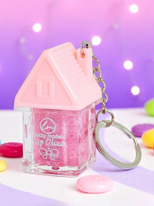 Блиск для губ з блискітками, колір Рожевий