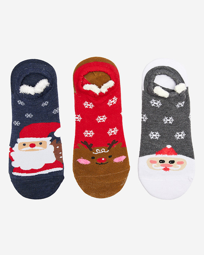 Damen-Fußsocken mit Weihnachtsdruck 3er-Pack - Unterwäsche